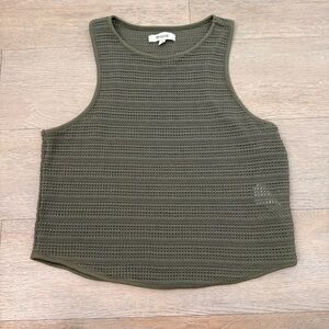 Madewell Olive Green Sleeveless Knit Top size M